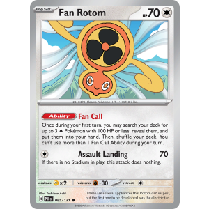 Fan Rotom 85/131 Pokemon TCG Scarlet & Violet Prismatic Evolutions