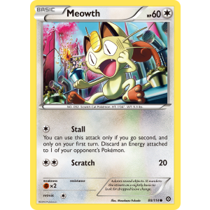 Meowth 88/114 Pokemon TCG XY Steam Siege