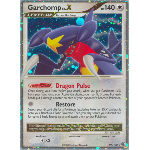 Rare Holo LV.X Garchomp LV.X 97/100 Pokemon TCG Diamond & Pearl Majestic Dawn