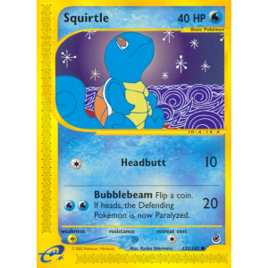 Squirtle 132/165 Pokemon TCG E-Card Expedition Base Set