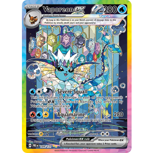 Special Illustration Rare Vaporeon ex 149/131 Pokemon TCG Scarlet & Violet Prismatic Evolutions