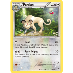 Persian 89/114 Pokemon TCG XY Steam Siege