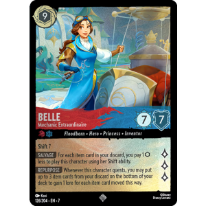 Super Rare Belle - Mechanic Extraordinaire 126/204 Disney Lorcana TCG Archazia's Island