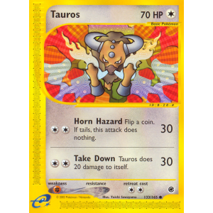 Tauros 133/165 Pokemon TCG E-Card Expedition Base Set