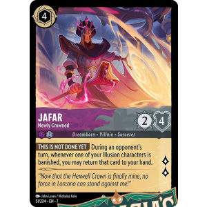 Super Rare Jafar - Newly Crowned 51/204 Disney Lorcana TCG Archazia's Island