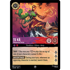 Super Rare Te Kā - Elemental Terror 54/204 Disney Lorcana TCG Archazia's Island