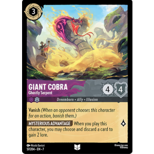 Giant Cobra - Ghostly Serpent 57/204 Disney Lorcana TCG Archazia's Island