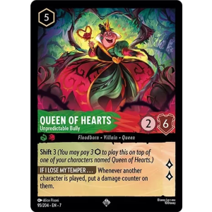 Super Rare Queen Of Hearts - Unpredictable Bully 95/204 Disney Lorcana TCG Archazia's Island