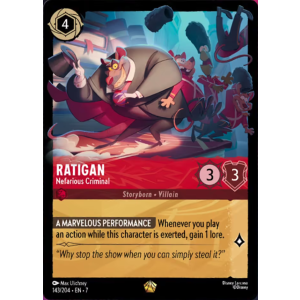 Legendary Ratigan - Nefarious Criminal 143/204 Disney Lorcana TCG Archazia's Island