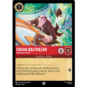 Edgar Balthazar - Ambitious Butler 146/204 Disney Lorcana TCG Archazia's Island