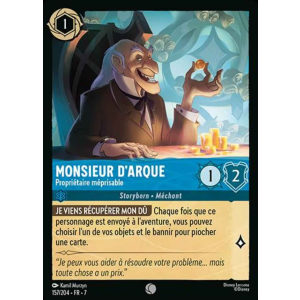 Monsieur D'arque - Contemptible Owner 157/204 Disney Lorcana TCG Archazia's Island