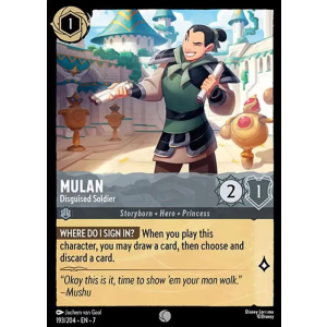 Mulan - Disguised Soldier 193/204 Disney Lorcana TCG Archazia's Island