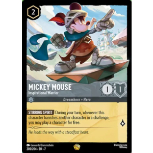 Legendary Mickey Mouse - Inspirational Warrior 200/204 Disney Lorcana TCG Archazia's Island