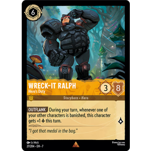 Wreck-it Ralph - Hero's Duty 27/204 Disney Lorcana TCG Archazia's Island