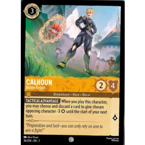 Super Rare Calhoun - Battle-Tested 36/204 Disney Lorcana TCG Archazia's Island