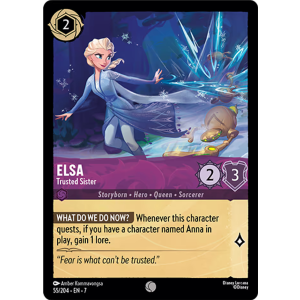 Elsa - Trusted Sister 55/204 Disney Lorcana TCG Archazia's Island