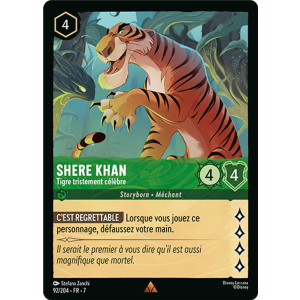 Shere Khan - Tragically Famous Tiger 92/204 Disney Lorcana TCG Archazia's Island