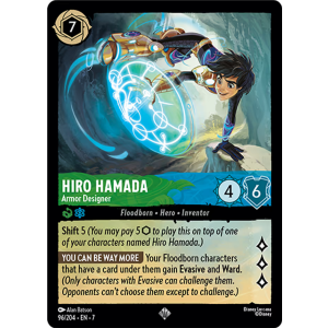 Super Rare Hiro Hamada - Armor Designer 96/204 Disney Lorcana TCG Archazia's Island