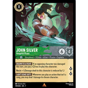 John Silver - Vengeful Pirate 109/204 Disney Lorcana TCG Archazia's Island