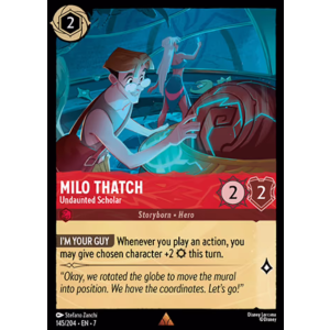 Milo Thatch - Undaunted Scholar 145/204 Disney Lorcana TCG Archazia's Island