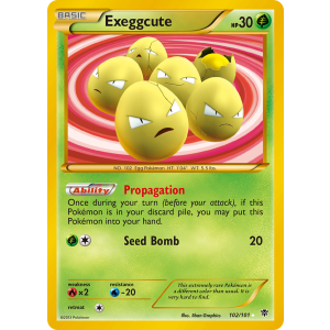 Rare Secret Exeggcute 102/101 Pokemon TCG Black & White Plasma Blast