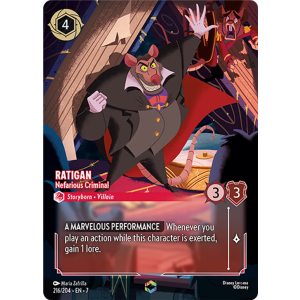 Enchanted Ratigan - Nefarious Criminal 216/204 Disney Lorcana TCG Archazia's Island