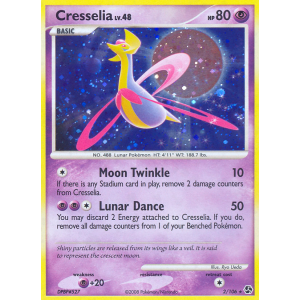 Rare Holo Cresselia 2/106 Pokemon TCG Diamond & Pearl Great Encounters