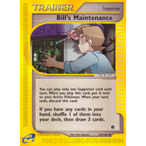 Bill's Maintenance 137/165 Pokemon TCG E-Card Expedition Base Set