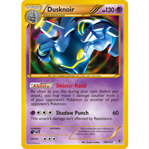 Rare Secret Dusknoir 104/101 Pokemon TCG Black & White Plasma Blast