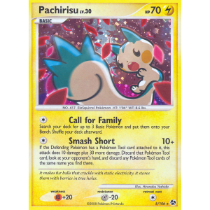 Rare Holo Pachirisu 5/106 Pokemon TCG Diamond & Pearl Great Encounters