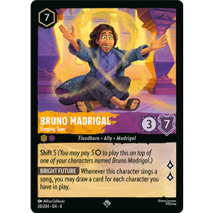 Super Rare Bruno Madrigal - Singing Seer 20/204 Disney Lorcana TCG Reign of Jafar