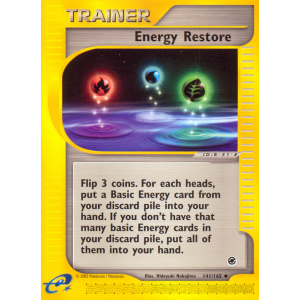 Energy Restore 141/165 Pokemon TCG E-Card Expedition Base Set