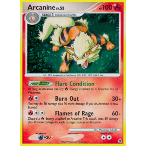 Rare Holo Arcanine 1/111 Pokemon TCG Platinum Rising Rivals