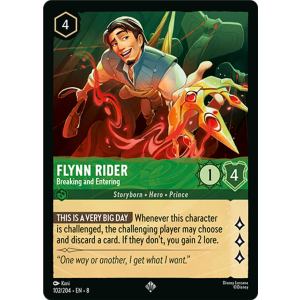 Super Rare Flynn Rider - Breaking and Entering 102/204 Disney Lorcana TCG Reign of Jafar