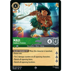 Super Rare Maui - Stubborn Trickster 110/204 Disney Lorcana TCG Reign of Jafar