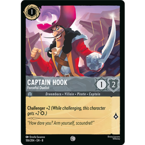 Captain Hook - Forceful Duelist 186/204 Disney Lorcana TCG Reign of Jafar