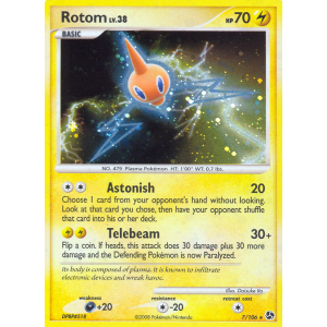 Rare Holo Rotom 7/106 Pokemon TCG Diamond & Pearl Great Encounters