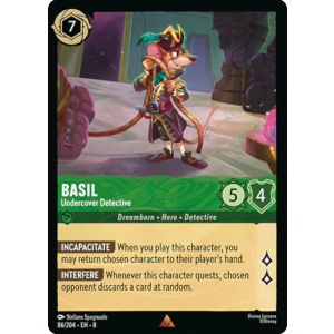 Basil - Undercover Detective 86/204 Disney Lorcana TCG Reign of Jafar