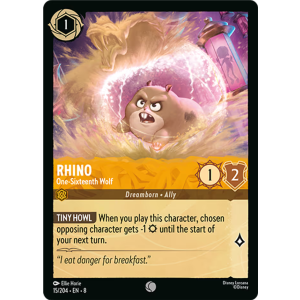 Rhino - One-Sixteenth Wolf 15/204 Disney Lorcana TCG Reign of Jafar