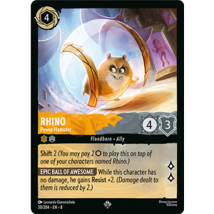 Super Rare Rhino - Power Hamster 30/204 Disney Lorcana TCG Reign of Jafar