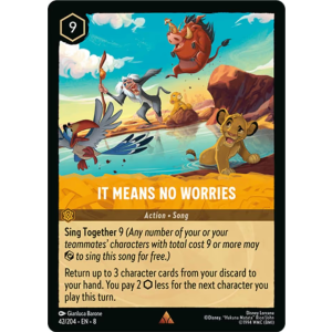 It Means No Worries 42/204 Disney Lorcana TCG Reign of Jafar