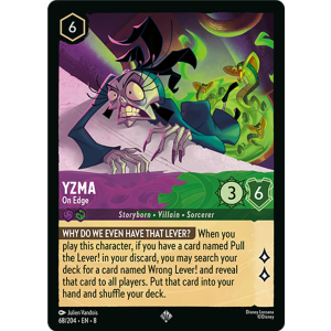 Super Rare Yzma - On Edge 68/204 Disney Lorcana TCG Reign of Jafar