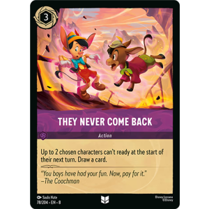 They Never Come Back 78/204 Disney Lorcana TCG Reign of Jafar
