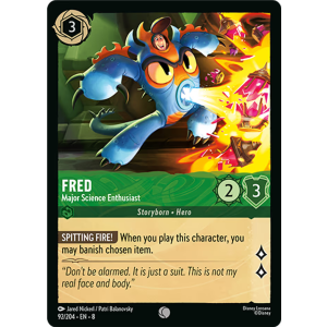 Fred - Major Science Enthusiast 92/204 Disney Lorcana TCG Reign of Jafar