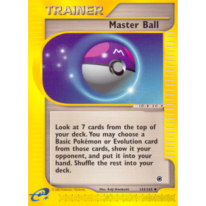 Master Ball 143/165 Pokemon TCG E-Card Expedition Base Set