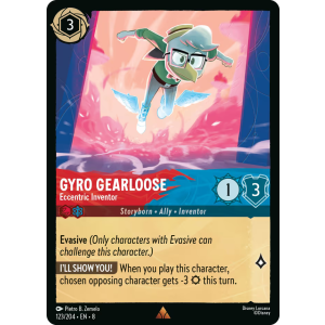 Gyro Gearloose - Eccentric Inventor 123/204 Disney Lorcana TCG Reign of Jafar
