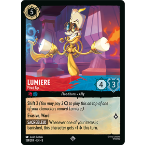 Super Rare Lumiere - Fired Up 139/204 Disney Lorcana TCG Reign of Jafar