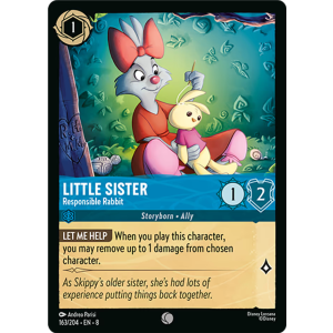 Little Sister - Responsible Rabbit 163/204 Disney Lorcana TCG Reign of Jafar
