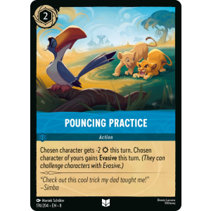 Pouncing Practice 176/204 Disney Lorcana TCG Reign of Jafar