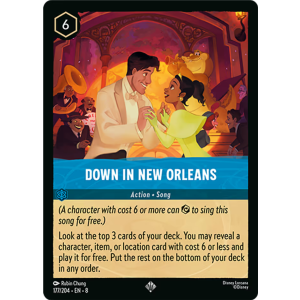 Super Rare Down In New Orleans 177/204 Disney Lorcana TCG Reign of Jafar